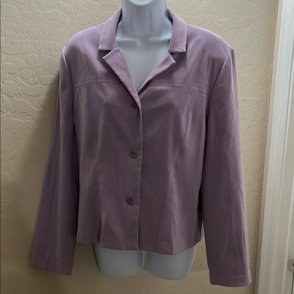 Studio C Lavender Blazer Classic Notched Lapel